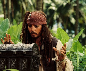 Scène du film Pirates des Caraïbes : Le coffre du mort