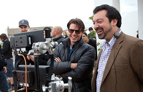 James Mangold et Tom Cruise sur le plateau de Knight and Day