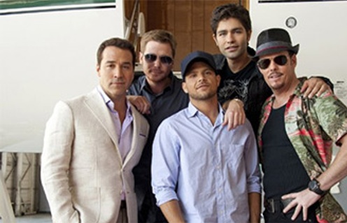 Kevin Dillon, Adrian Grenier, Jeremy Piven, Kevin Connolly et Jerry Ferrara dans Entourage