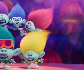 Une scène du film Trolls Band Together