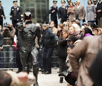 Une scène du film Robocop