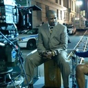 Denzel Washington et Spike Lee sur le plateau de Inside Man
