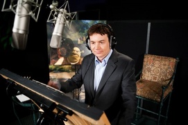 Sur le plateau d'enregistrement de Shrek Forever After