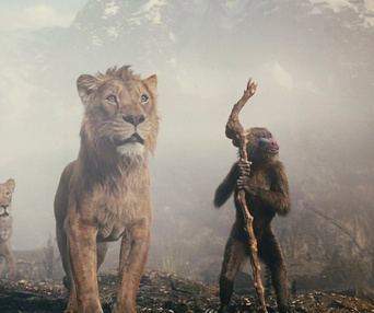 Une scène du film Mufasa: The Lion King