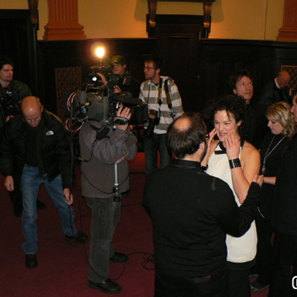 Sur le tapis rouge du film Le grand départ à Québec