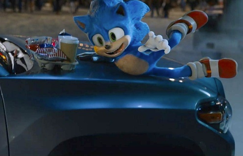 Une scène du film Sonic the Hedgehog