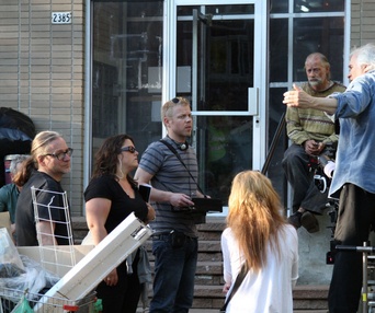 Sur le plateau du film Rose by Name