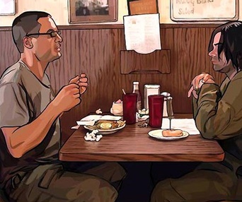 Scène du film A Scanner Darkly