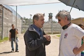 Sur le plateau du film Stone
