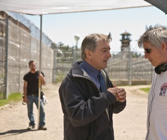 Sur le plateau du film Stone