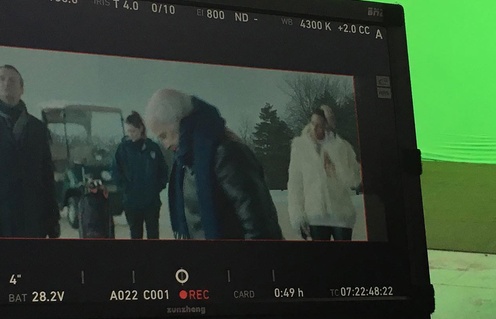 Sur le plateau du film Brain Freeze