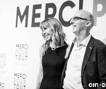 Sur le tapis rouge du film Merci pour tout