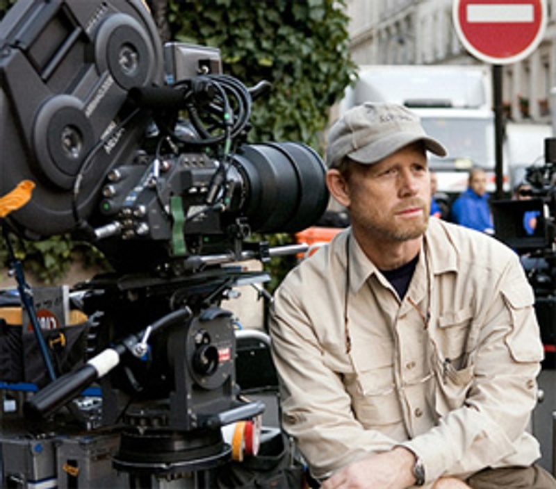 Ron Howard sur le plateau du film The Da Vinci Code