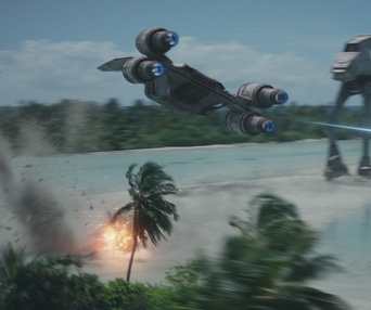 Une scène du film Rogue One: A Star Wars Story