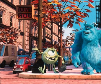 Une scène du film Monstres, inc.