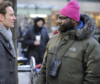 Sur le plateau du film Shame