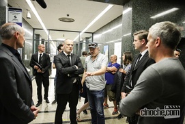 Sur le plateau du film Bon Cop Bad Cop 2