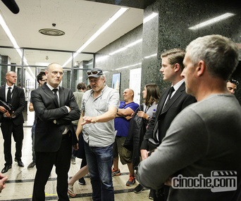 Sur le plateau du film Bon Cop Bad Cop 2