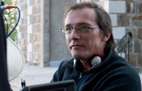 Louis Bélanger sur le plateau du film Route 132