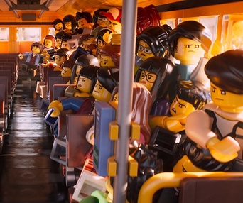 Une scène du film The LEGO Ninjago Movie