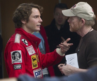 Sur le plateau du film Rush