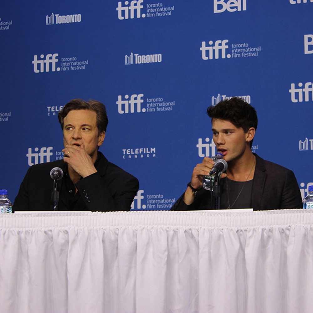 Images de la conférence de presse de The Railway Man