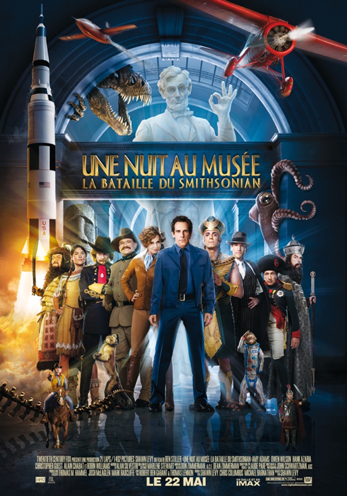 Galerie - Primeur : Affiche en français d'Une nuit au musée : La bataille du Smithsonian