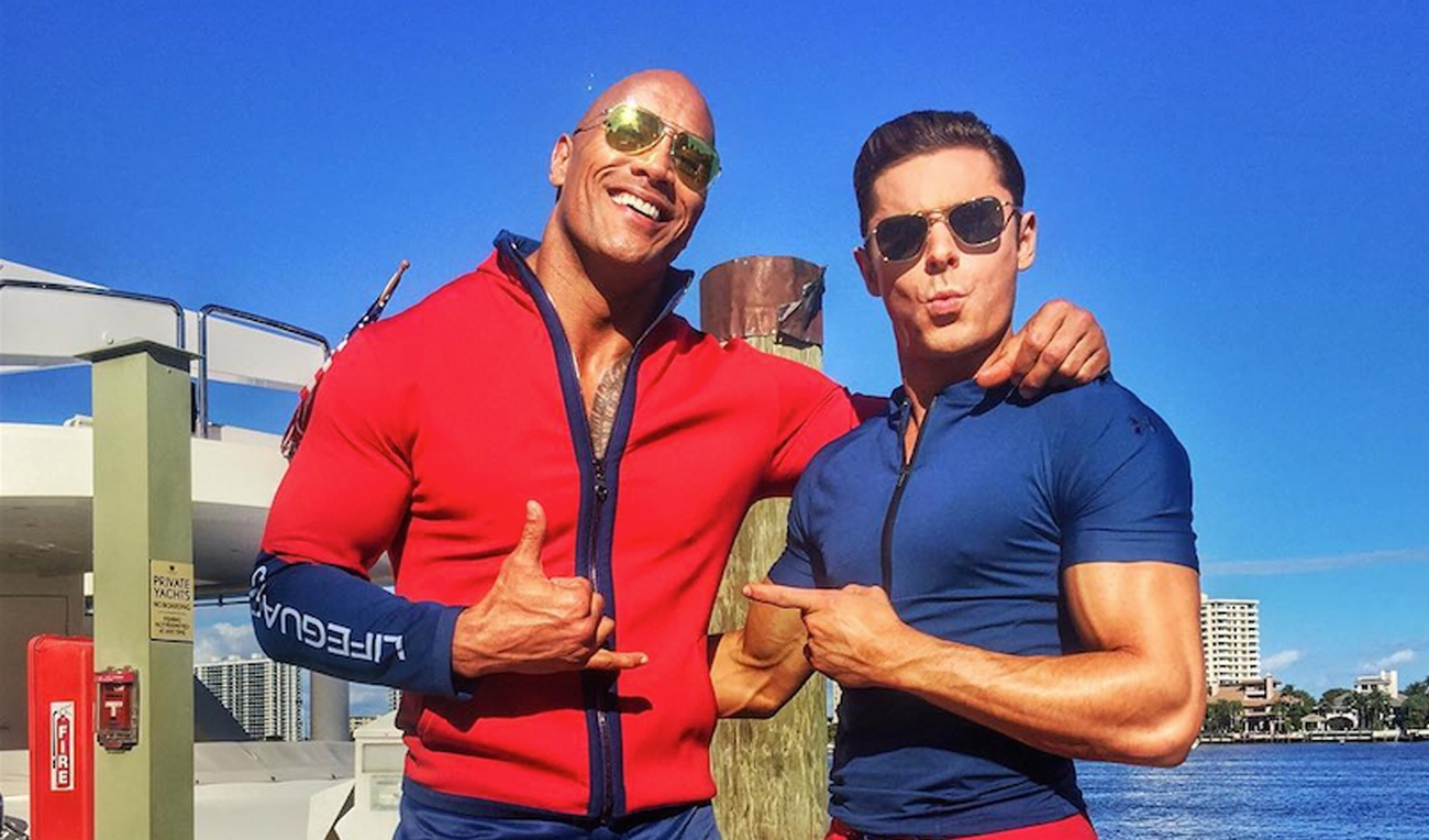 Dwayne Johnson et Zac Efron dévoilent des images de Baywatch