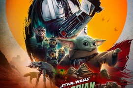 Affiche en anglais du film The Mandalorian and Grogu Affiche en anglais du film The Mandalorian and Grogu